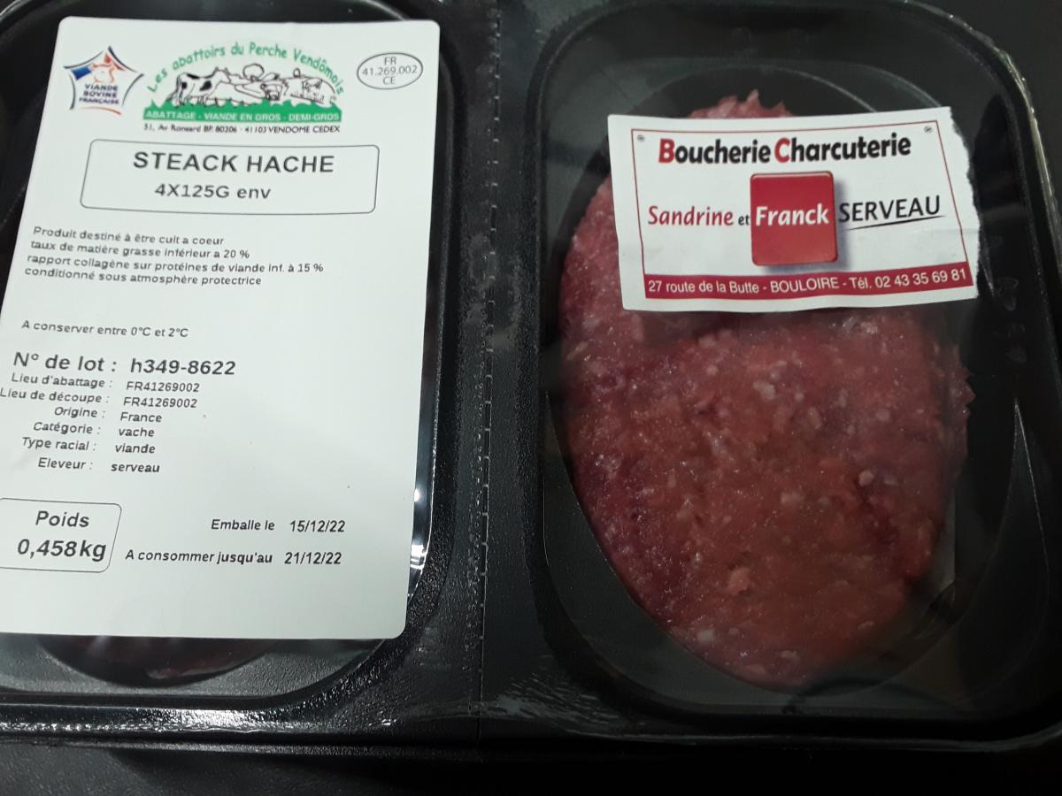 Steack haché barquette Steack haché barquette