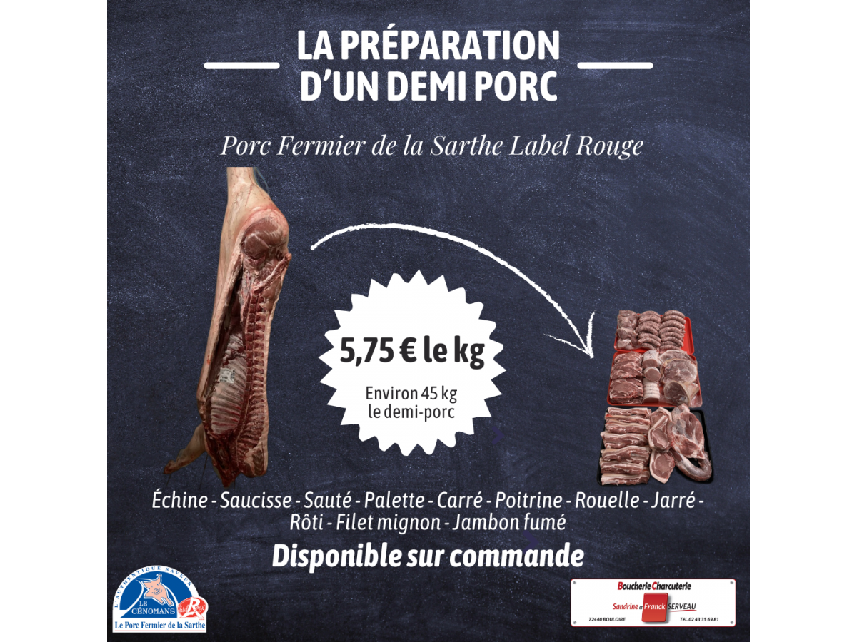 Préparation d'un demi porc