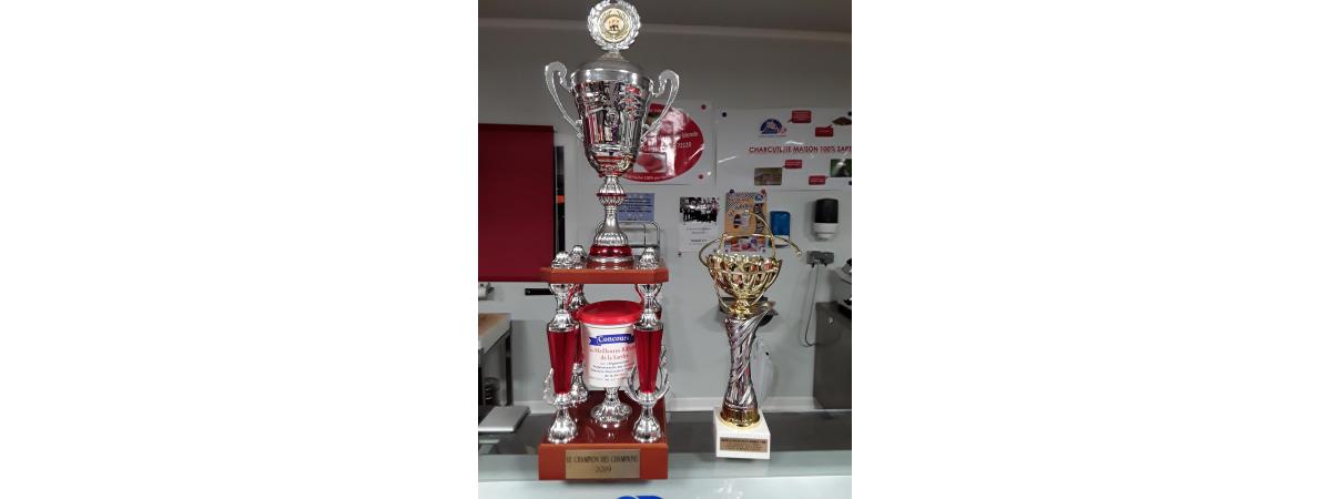 Trophée et coupe du concours des rillettes 2019